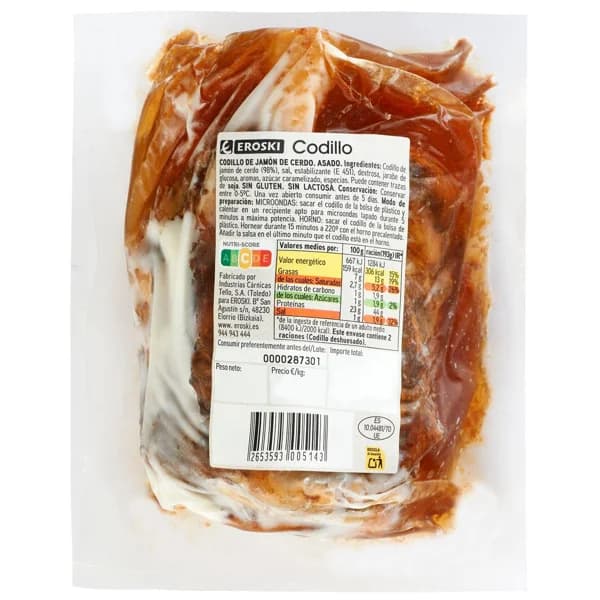 Codillo asado EROSKI, pieza al peso aprox. 1 kg - 0.7 kg - Imagen del producto en Findit