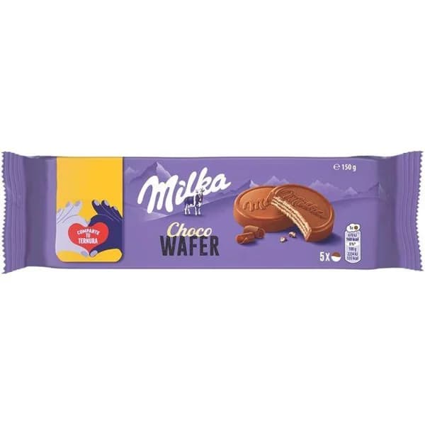 Galleta de chocolate con leche choco wafer MILKA, paquete 150 g - 0.15 kg - Imagen del producto en Findit