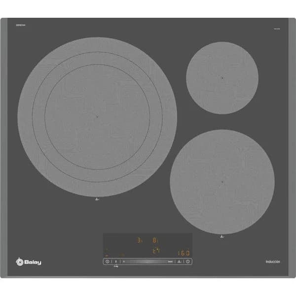 Placa de inducción de 60 cm gris antracita sin marco 3EB967AH BALAY - 1 ud - Imagen del producto en Findit