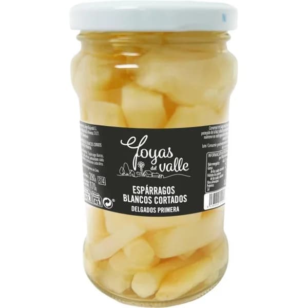 Espárragos cortados JOYAS DEL VALLE, frasco 170 g - 1 ud - Imagen del producto en Findit