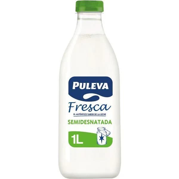 Leche fresca semidesnatada PULEVA, botella 1 litro - 1 l - Imagen del producto en Findit