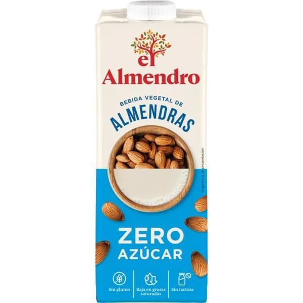 Bebida de almendras zero azúcar EL ALMENDRO, brik 1 litro - 1 l - Imagen del producto en Findit