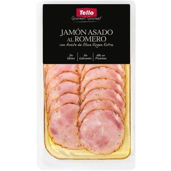 Jamón asado al romero TELLO, sobre 125 g - 0.12 kg - Imagen del producto en Findit
