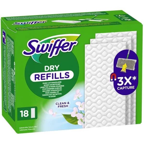 Toallitas secas para mopa SWIFFER, recambio 18 uds - 18 ud - Imagen del producto en Findit