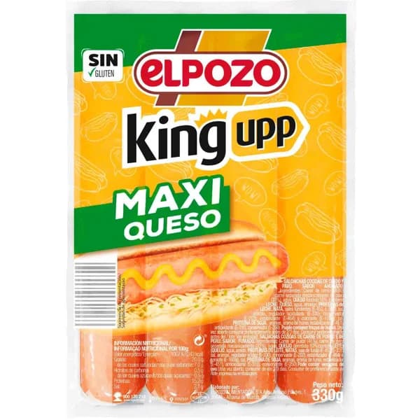 Salchicha king queso EL POZO, sobre 330 g - 0.33 kg - Imagen del producto en Findit