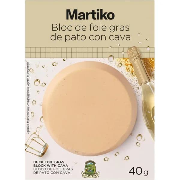 Bloc de foie gras con cava MARTIKO, blister 40 g - 1 ud - Imagen del producto en Findit