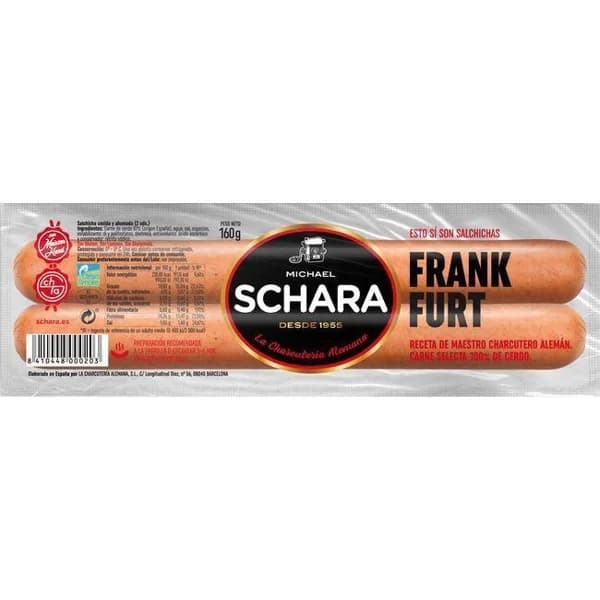 Salchicha Frankfurt SCHARA, sobre 160 g - 1 ud - Imagen del producto en Findit