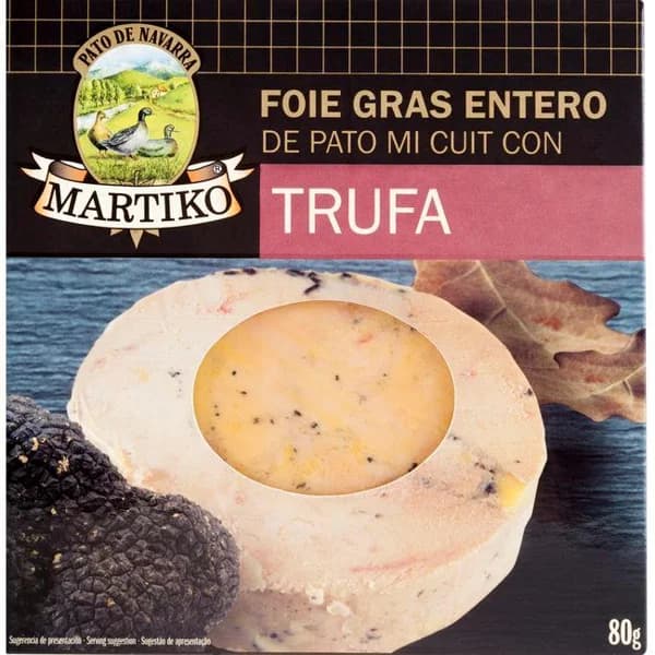 Foie gras de pato con trufa MARTIKO, tarrina 80 g - 1 ud - Imagen del producto en Findit
