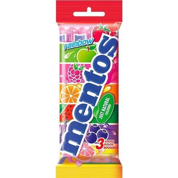 Caramelos Rainbow MENTOS, pack 3x38 g - 1 ud - Imagen del producto en Findit