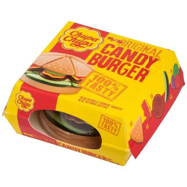 Candy burger CHUPA CHUPS, bandeja 130 g - 1 ud - Imagen del producto en Findit