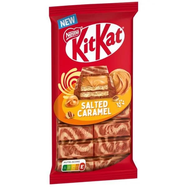 Barrita de choco salted caramelo NESTLÉ KIT KAT, tableta 99 g - 0.1 kg - Imagen del producto en Findit