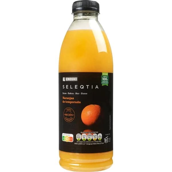 Zumo de naranja exprimido SELEQTIA, botella 1 litro - 1 ud - Imagen del producto en Findit