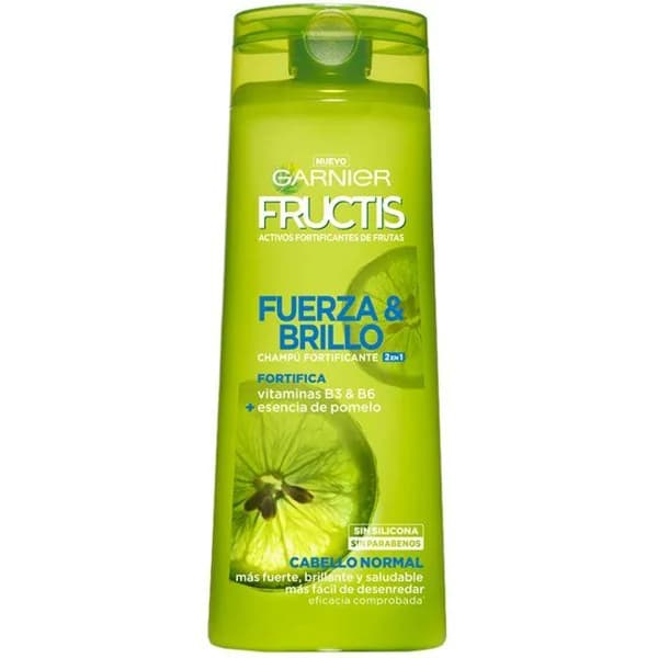 Champú fuerza y brillo 2en1 FRUCTIS, bote 380 ml - 1 ud - Imagen del producto en Findit