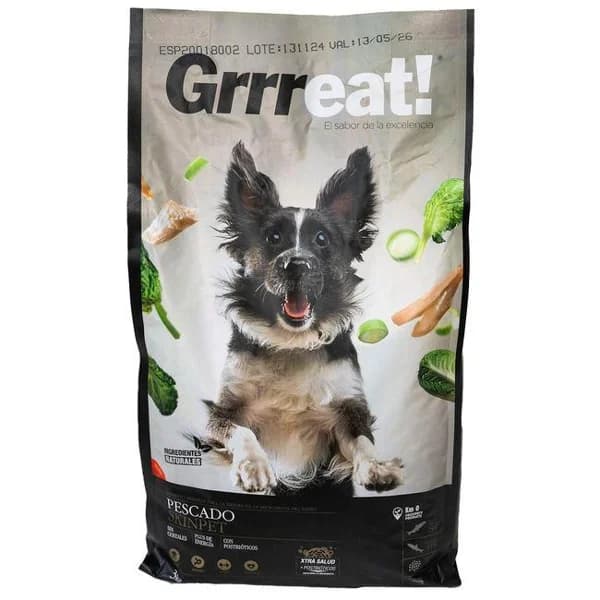 Croquetas de pescado para perro GRRREAT, saco 3 kg - 1 ud - Imagen del producto en Findit