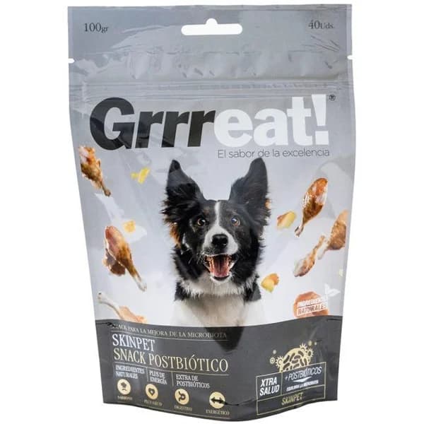 Snacks con postbiótico Skinpet para perro GRRREAT, bolsa 100 g - 1 ud - Imagen del producto en Findit