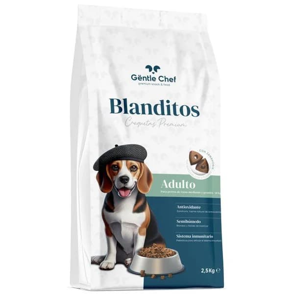 Blanditos con zanahoria perro adulto GËNTLE CHEF, saco 2,5 kg - 1 ud - Imagen del producto en Findit