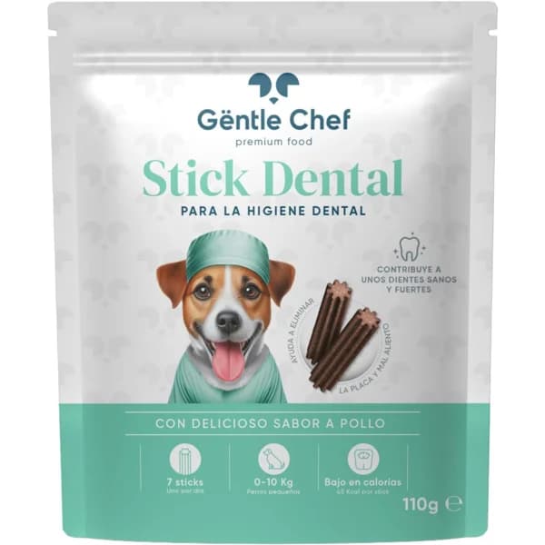 Stick dental perro mini GËNTLE CHEF, 7 uds, bolsa 110 g - 1 ud - Imagen del producto en Findit