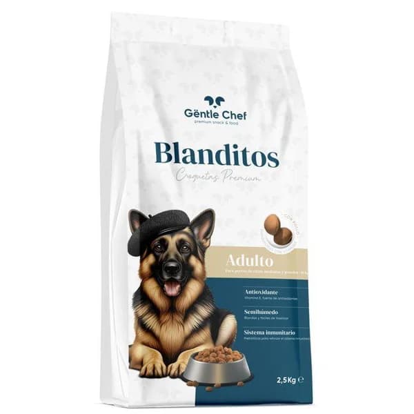 Blanditos c/ pollo perro adulto med-max GËNTLE CHEF, saco 2,5 kg - 1 ud - Imagen del producto en Findit