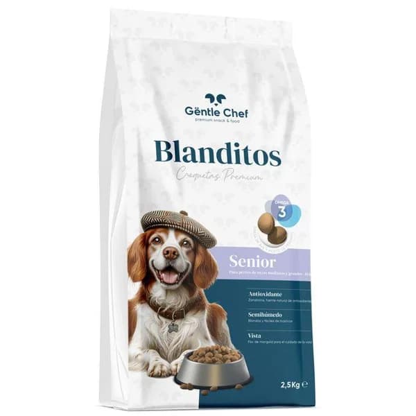 Blandito omega 3 perro med-max sénior GËNTLE CHEF, saco 2,5 kg - 1 ud - Imagen del producto en Findit