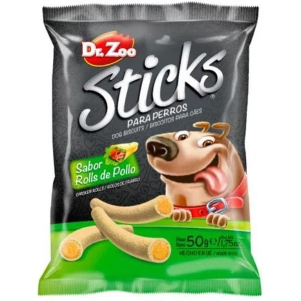 Sticks rolls de pollo para perro DR. ZOO, bolsa 50 g - 1 ud - Imagen del producto en Findit