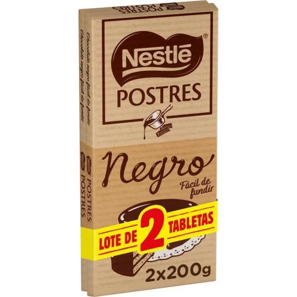 Chocolate para postres NESTLÉ, pack 2x200 g - 0.4 kg - Imagen del producto en Findit