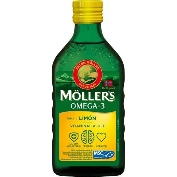 Aceite de hígado de bacalao MOLLERS, botella 250 ml - 0.25 l - Imagen del producto en Findit