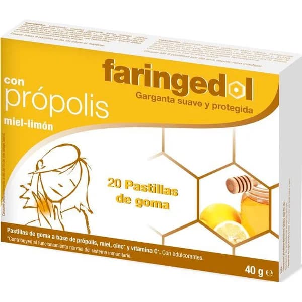 Pastillas de miel para chupar FARINGEDOL, caja 20 uds - 20 ud - Imagen del producto en Findit