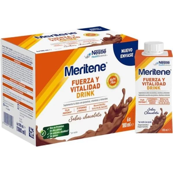 Bebida de vainilla  fuerza y vitalidad MERITENE, pack 6x180 ml - 1.08 l - Imagen del producto en Findit