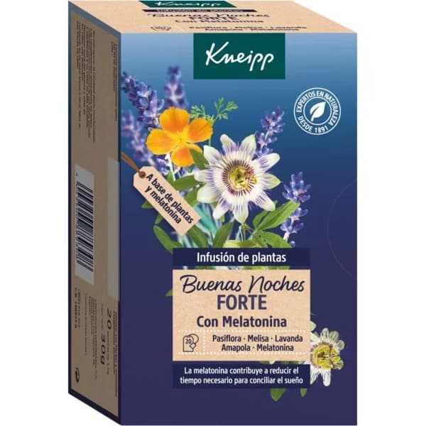 Infusión buenas noches forte con melatonina KNEIPP, caja 20 uds - 20 ud - Imagen del producto en Findit