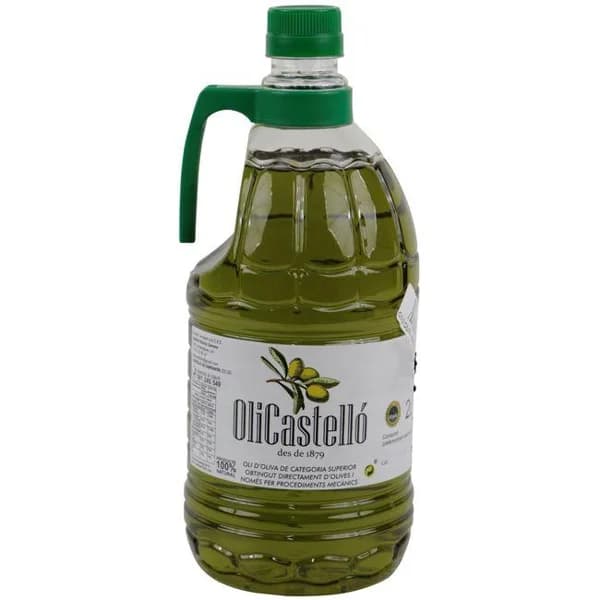Aceite de oliva virgen extra OLI DE CASTELLO, garrafa 2 litros - 2 l - Imagen del producto en Findit