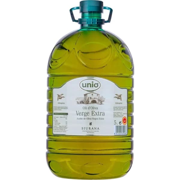 Aceite de oliva virgen D.O. Siurana UNIÓ, garrafa 5 litros - 5 l - Imagen del producto en Findit