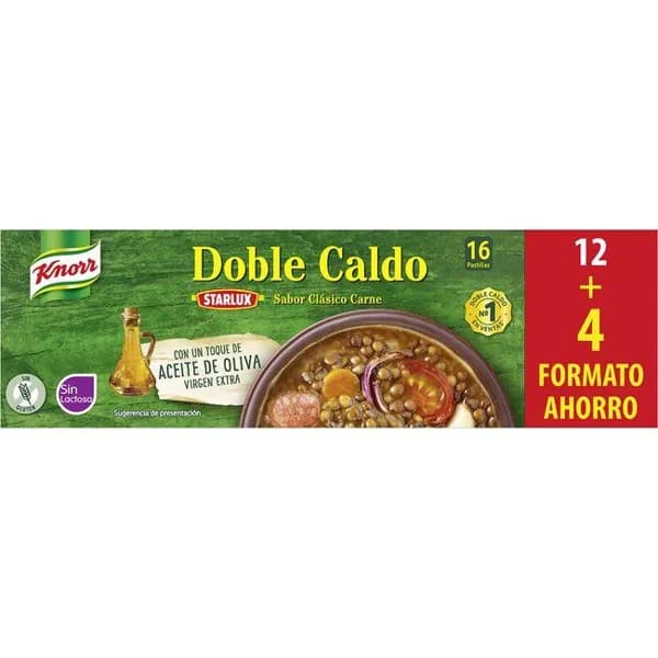 Caldo de carne KNORR Starlux, 16 pastillas, caja 160 g - 0.16 kg - Imagen del producto en Findit