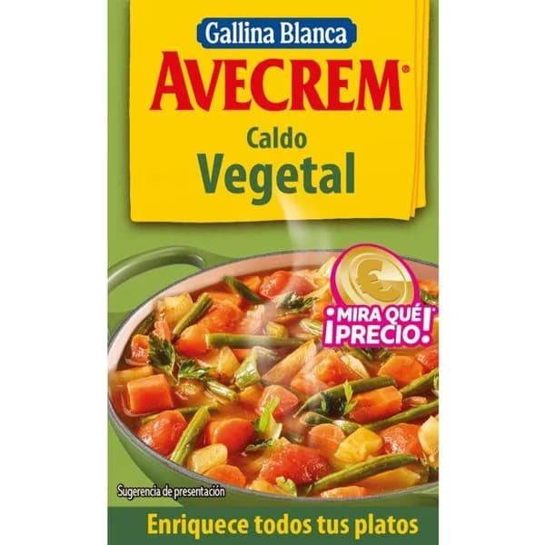 Caldo de verdura AVECREM, 8 pastillas, caja 80 g - 0.08 kg - Imagen del producto en Findit