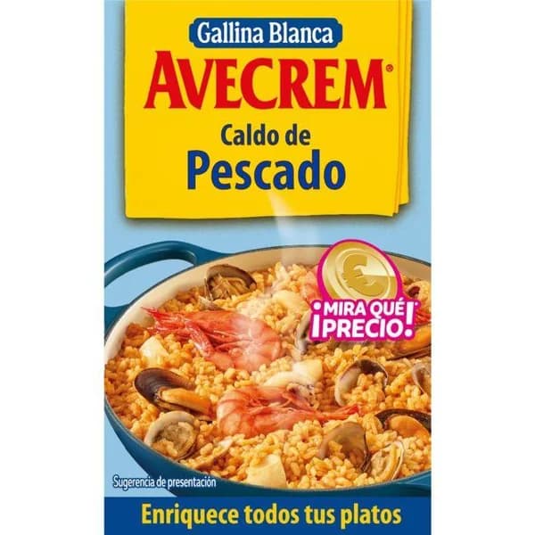 Caldo de pescado AVECREM, 8 pastillas, caja 80 g - 0.08 kg - Imagen del producto en Findit