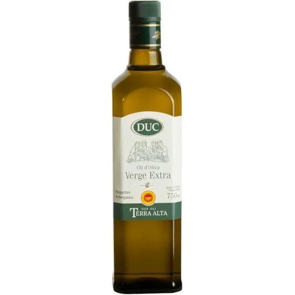 Aceite de oliva virgen extra arbequina DUC, botella 75 cl - 1 ud - Imagen del producto en Findit