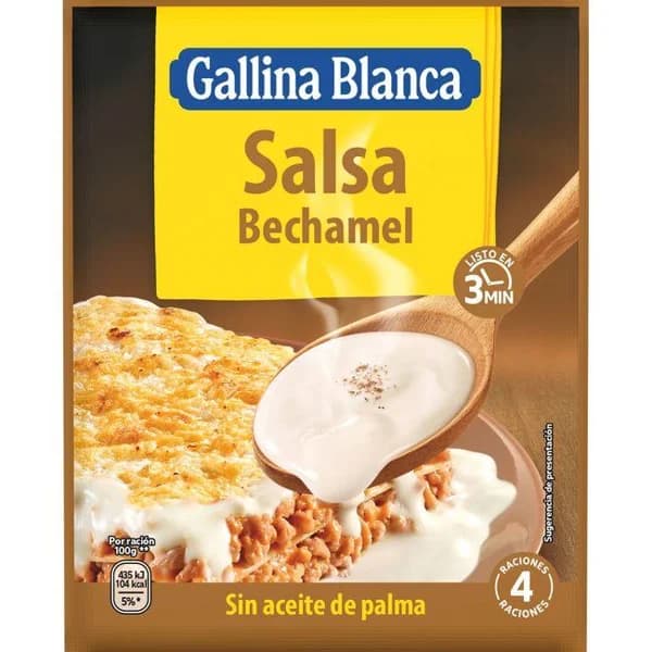 Receta horno con bechamel GALLINA BLANCA, sobre 39 g - 0.04 kg - Imagen del producto en Findit