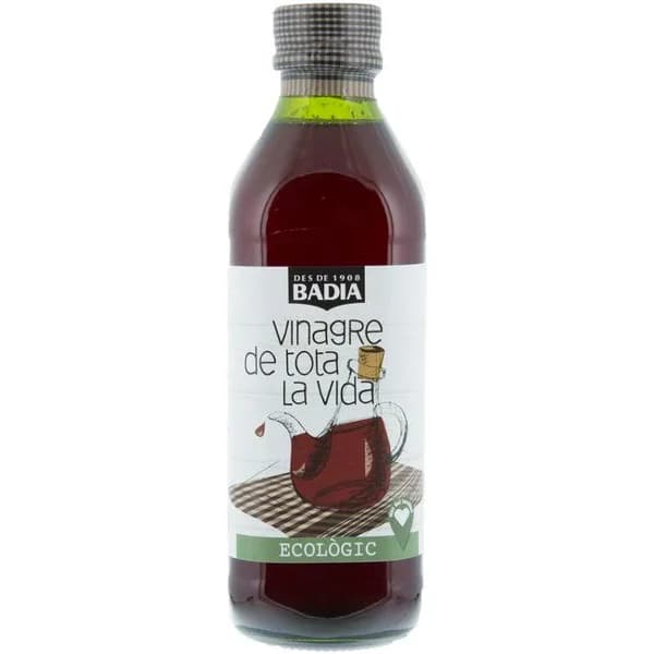 Vinagre ecológico de vino tinto BADIA, botella 50 cl - 0.5 l - Imagen del producto en Findit