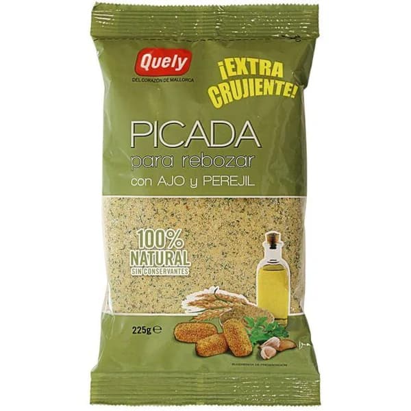 Galleta picada de ajo-perejil QUELY, bolsa 225 g - 0.23 kg - Imagen del producto en Findit