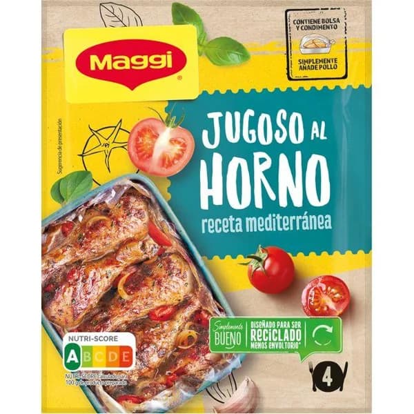 Jugoso al horno receta mediterránea MAGGI, sobre 31 g - 0.03 kg - Imagen del producto en Findit
