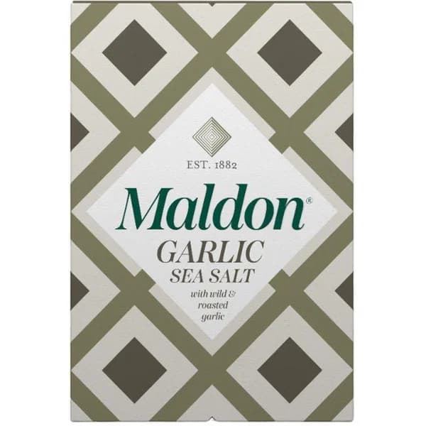 Sal marina al ajo MALDON, caja 100 g - 0.1 kg - Imagen del producto en Findit