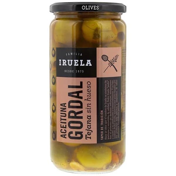 Aceitunas gordal sin hueso IRUELA, tarro 325 g - 0.33 kg - Imagen del producto en Findit