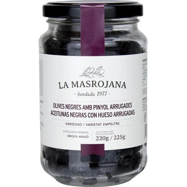 Aceitunas negras muerta LA MASROJANA, frasco 220 g - 0.22 kg - Imagen del producto en Findit