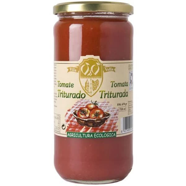 Tomate triturado ecológico VILA VELLA, frasco 670 g - 0.67 kg - Imagen del producto en Findit