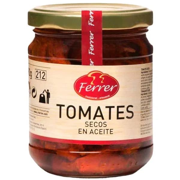 Tomate seco en aceite FERRER, frasco 180g - 0.18 kg - Imagen del producto en Findit