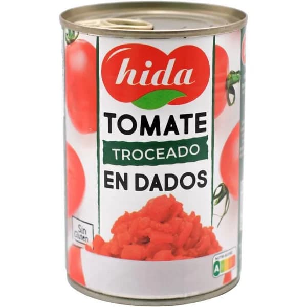 Tomate triturado en trozos HIDA, lata 400 g - 0.4 kg - Imagen del producto en Findit