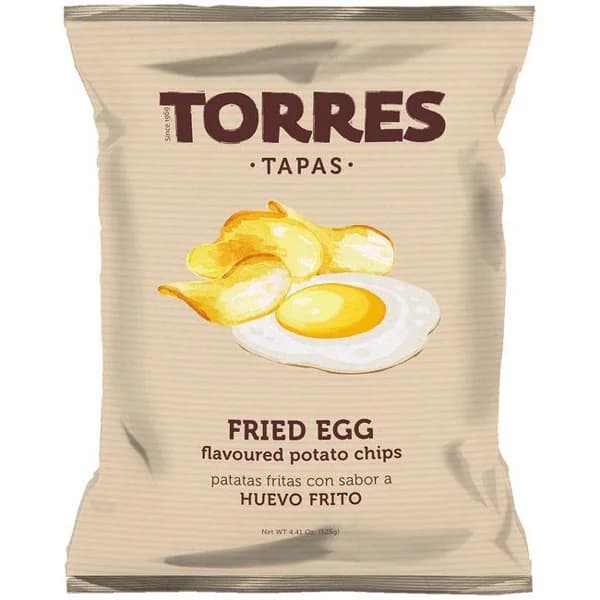 Patatas fritas con sabor a huevo frito TORRES, bolsa 125 g - 0.13 kg - Imagen del producto en Findit