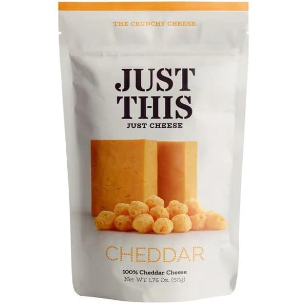 Snack 100% queso cheddar deshidratado JUST THIS, 50 g - 1 ud - Imagen del producto en Findit