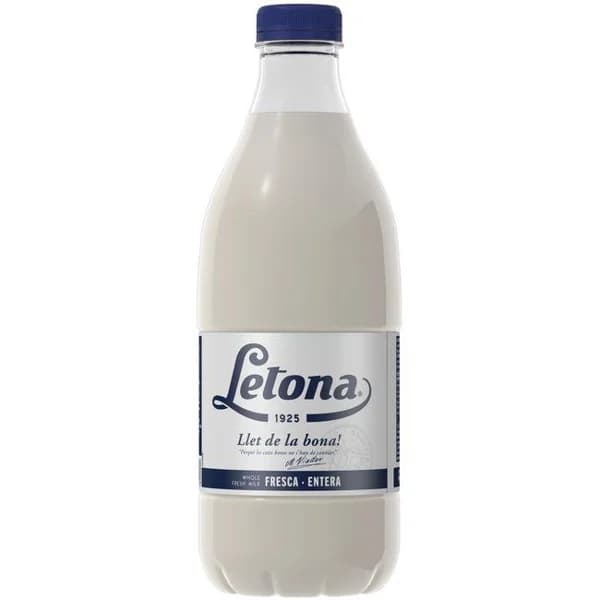 Leche fresca entera LETONA, botella 1,5 litros - 1.5 l - Imagen del producto en Findit