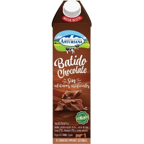Batido de cacao ASTURIANA, brik 1 litro - 1 l - Imagen del producto en Findit