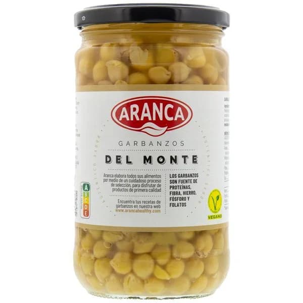 Garbanzos del monte cocidos ARANCA, frasco 400 g - 0.4 kg - Imagen del producto en Findit